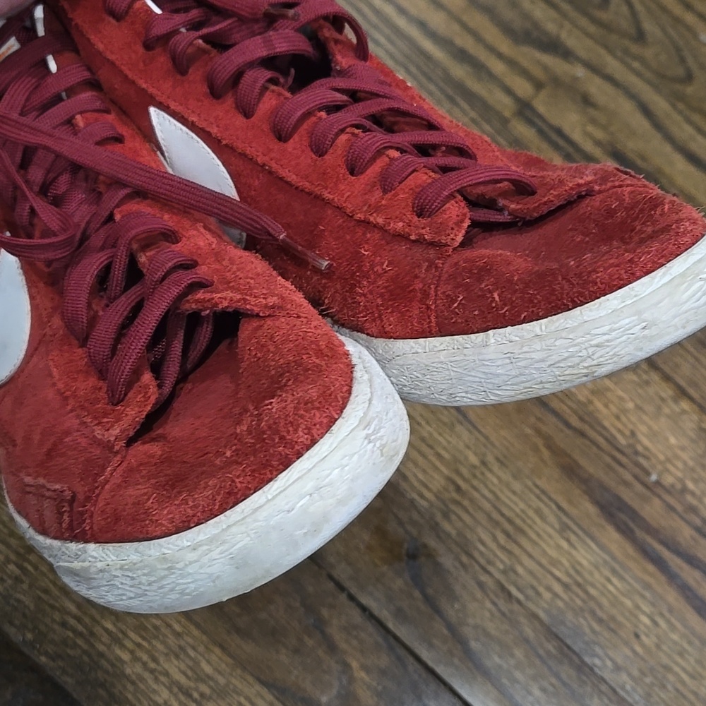 Nike Blazer Mid '77 Premium Night Maroon Burgundy Suede Sneakers 11 - Picture 4 of 10